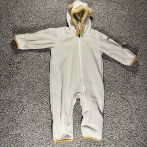 Columbia Infant Baby Fleece Cream Bear Bunting Size 6-12 months
